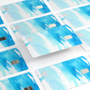 Abstract Blue Strokes - Premium Protective Decal Skin-Kit for the Apple Credit Card