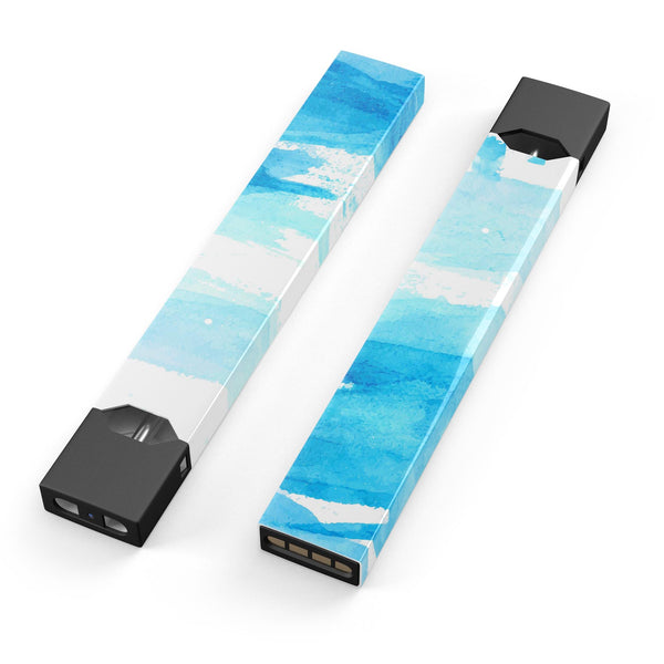 Abstract Blue Strokes - Premium Decal Protective Skin-Wrap Sticker compatible with the Juul Labs vaping device