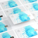 Abstract Blue Watercolor Seagull Swarm - Premium Protective Decal Skin-Kit for the Apple Credit Card