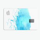 Abstract Blue Watercolor Seagull Swarm - Premium Protective Decal Skin-Kit for the Apple Credit Card
