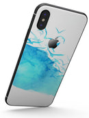Abstract Blue Watercolor Seagull Swarm - iPhone X Skin-Kit