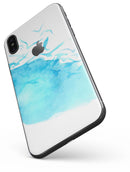 Abstract Blue Watercolor Seagull Swarm - iPhone X Skin-Kit