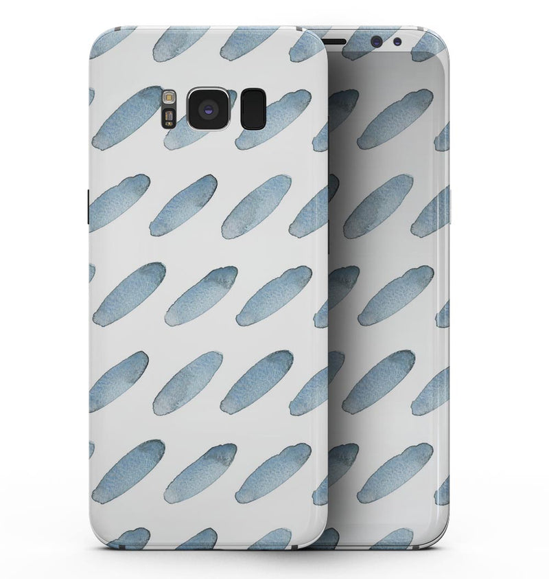Abstract Blue Watercolor Strokes - Samsung Galaxy S8 Full-Body Skin Kit
