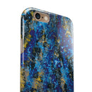 Abstract Blue Wet Paint iPhone 6/6s or 6/6s Plus 2-Piece Hybrid INK-Fuzed Case