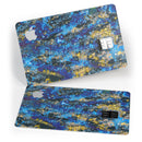 Abstract Blue Wet Paint - Premium Protective Decal Skin-Kit for the Apple Credit Card