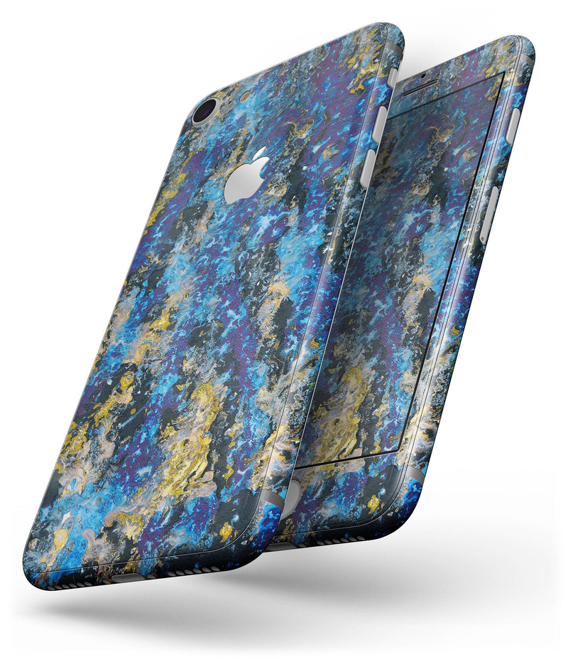 Abstract Blue Wet Paint - Skin-kit for the iPhone 8 or 8 Plus