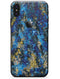 Abstract Blue Wet Paint - iPhone X Skin-Kit