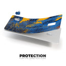 Abstract Blue and Gold Wet Paint - Premium Protective Decal Skin-Kit for the Apple Credit Card