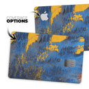 Abstract Blue and Gold Wet Paint - Premium Protective Decal Skin-Kit for the Apple Credit Card