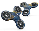 Abstract Blue and Gold Wet Paint Full-Body Fidget Spinner Skin-Kit