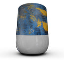 Abstract Blue and Gold Wet Paint - Full-Body Skin Kit for the Google Home Assistant