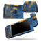 Abstract Blue and Gold Wet Paint - Skin Wrap Decal for Nintendo Switch Lite Console & Dock - 3DS XL - 2DS - Pro - DSi - Wii - Joy-Con Gaming Controller