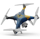Abstract Blue and Gold Wet Paint - Full-Body Skin Kit for the DJI Phantom 4 Drone