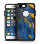 Abstract Blue and Gold Wet Paint - iPhone 7 or 7 Plus Commuter Case Skin Kit