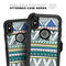 Abstract Blue and Green Triangle Aztec - Skin Kit for the iPhone OtterBox Cases