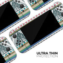 Abstract Blue and Green Triangle Aztec // Skin Decal Wrap Kit for Nintendo Switch Console & Dock, Joy-Cons, Pro Controller, Lite, 3DS XL, 2DS XL, DSi, or Wii - Vinyl Skin Wrap for Nintendo Switch 2, OLED, Lite, Pro Controller, Wii & Classic Handhelds