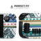 Abstract Blue and Green Triangle Aztec // Full Body Skin Decal Wrap Kit for the Steam Deck handheld gaming computer