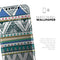 Abstract Blue and Green Triangle Aztec - Skin-Kit compatible with the Apple iPhone 13, 13 Pro Max, 13 Mini, 13 Pro, iPhone 12, iPhone 11 (All iPhones Available)