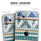 Abstract Blue and Green Triangle Aztec - Skin-Kit compatible with the Apple iPhone 13, 13 Pro Max, 13 Mini, 13 Pro, iPhone 12, iPhone 11 (All iPhones Available)