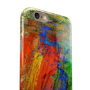 Abstract Bright Primary and Secondary Colored Oil Painting iPhone 6/6s or 6/6s Plus 2-Piece Hybrid INK-Fuzed Case