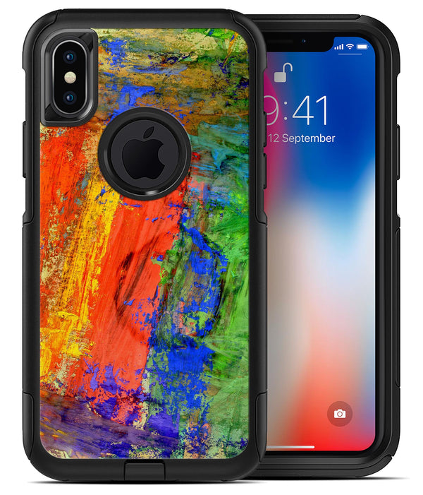 Abstract Bright Primary and Secondary Colored Oil Painting 2 - iPhone X OtterBox Case & Skin Kits