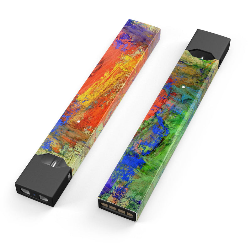 Abstract Bright Primary and Secondary Colored Oil Painting  DesignSkinz