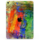 Abstract Bright Primary and Secondary Colored Oil Painting - Full Body Skin Decal for the Apple iPad Pro 12.9", 11", 10.5", 9.7", Air or Mini (All Models Available)