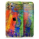 Abstract Bright Primary and Secondary Colored Oil Painting - Skin-Kit compatible with the Apple iPhone 13, 13 Pro Max, 13 Mini, 13 Pro, iPhone 12, iPhone 11 (All iPhones Available)