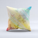 Abstract Color Butterfly Shadows Ink-Fuzed Decorative Throw Pillow