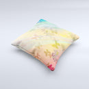 Abstract Color Butterfly Shadows Ink-Fuzed Decorative Throw Pillow