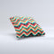 Abstract Colorful Chevron Ink-Fuzed Decorative Throw Pillow