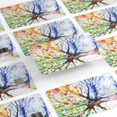 Abstract Colorful WaterColor Vivid Tree - Premium Protective Decal Skin-Kit for the Apple Credit Card