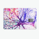 Abstract Colorful WaterColor Vivid Tree V2 - Premium Protective Decal Skin-Kit for the Apple Credit Card