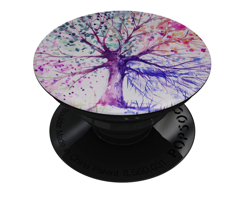 Abstract Colorful WaterColor Vivid Tree V2 - Skin Kit for PopSockets and other Smartphone Extendable Grips & Stands