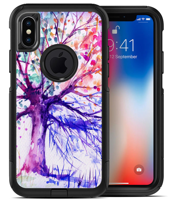 Abstract Colorful WaterColor Vivid Tree V2 - iPhone X OtterBox Case & Skin Kits
