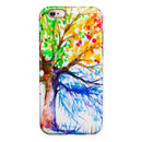 Abstract Colorful WaterColor Vivid Tree V3 iPhone 6/6s or 6/6s Plus 2-Piece Hybrid INK-Fuzed Case