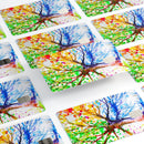 Abstract Colorful WaterColor Vivid Tree V3 - Premium Protective Decal Skin-Kit for the Apple Credit Card