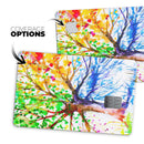 Abstract Colorful WaterColor Vivid Tree V3 - Premium Protective Decal Skin-Kit for the Apple Credit Card