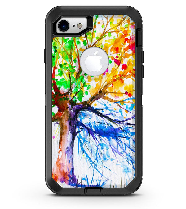 Abstract Colorful WaterColor Vivid Tree V3 - iPhone 7 or 8 OtterBox Case & Skin Kits