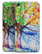Abstract Colorful WaterColor Vivid Tree V3 - Skin-kit for the iPhone 8 or 8 Plus