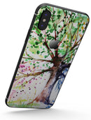 Abstract Colorful WaterColor Vivid Tree - iPhone X Skin-Kit