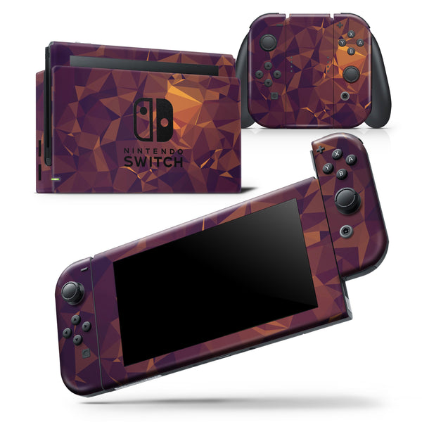 Abstract Copper Geometric Shapes - Skin Wrap Decal for Nintendo Switch Lite Console & Dock - 3DS XL - 2DS - Pro - DSi - Wii - Joy-Con Gaming Controller