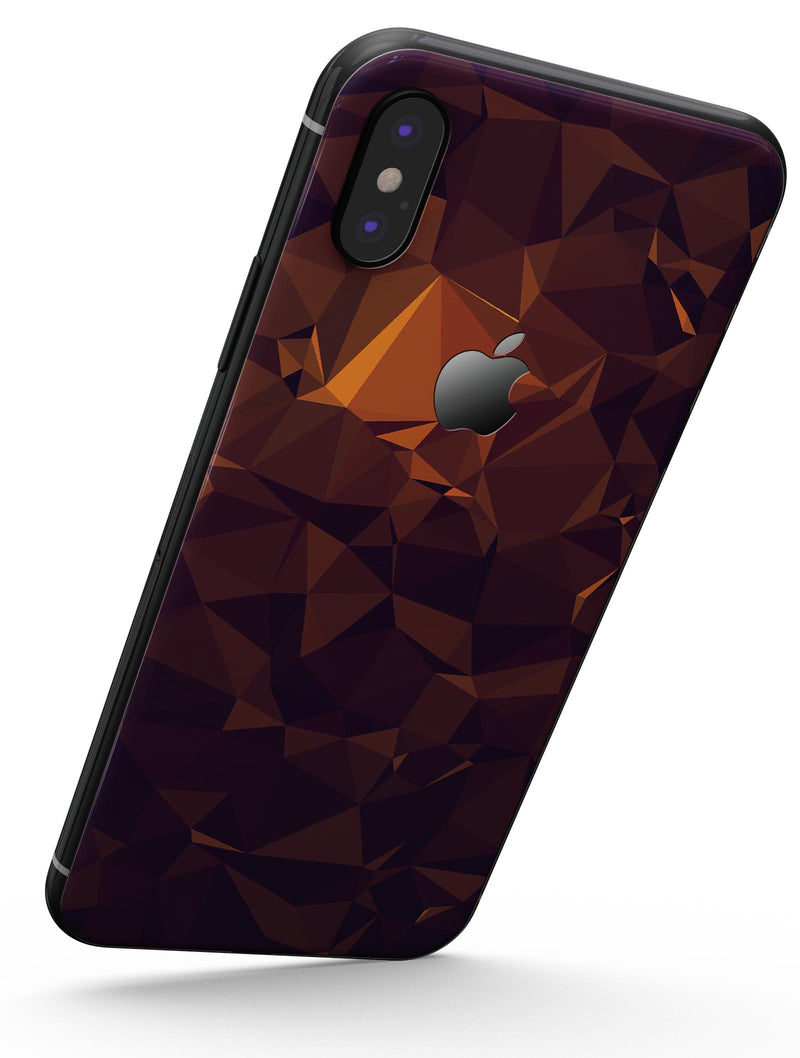Abstract Copper Geometric Shapes - iPhone X Skin-Kit