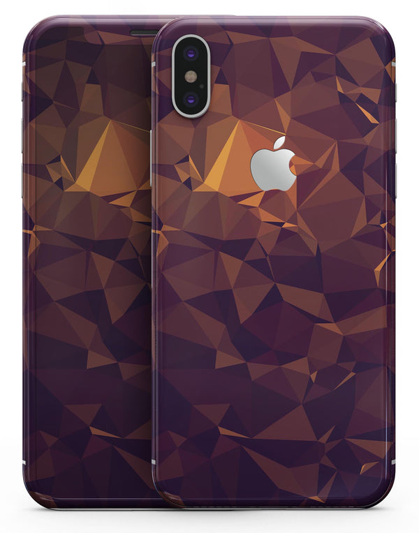 Abstract Copper Geometric Shapes - iPhone X Skin-Kit
