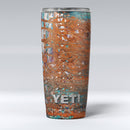 Abstract Cracked Burnt Paint - Skin Decal Vinyl Wrap Kit compatible with the Yeti Rambler Cooler Tumbler Cups