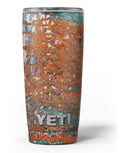 Abstract Cracked Burnt Paint - Skin Decal Vinyl Wrap Kit compatible with the Yeti Rambler Cooler Tumbler Cups