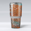 Abstract Cracked Burnt Paint - Skin Decal Vinyl Wrap Kit compatible with the Yeti Rambler Cooler Tumbler Cups