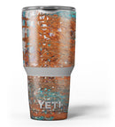 Abstract Cracked Burnt Paint - Skin Decal Vinyl Wrap Kit compatible with the Yeti Rambler Cooler Tumbler Cups
