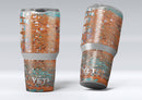 Abstract Cracked Burnt Paint - Skin Decal Vinyl Wrap Kit compatible with the Yeti Rambler Cooler Tumbler Cups