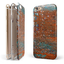 Abstract Cracked Burnt Paint iPhone 6/6s or 6/6s Plus 2-Piece Hybrid INK-Fuzed Case